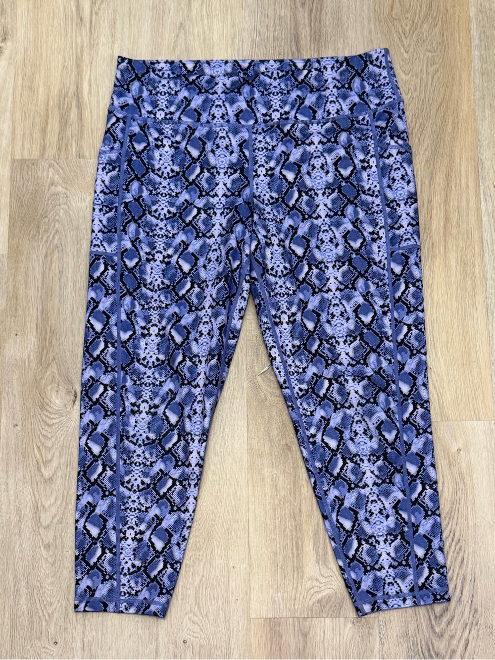 Ideology Purple Snake-Print High-Waist Leggings